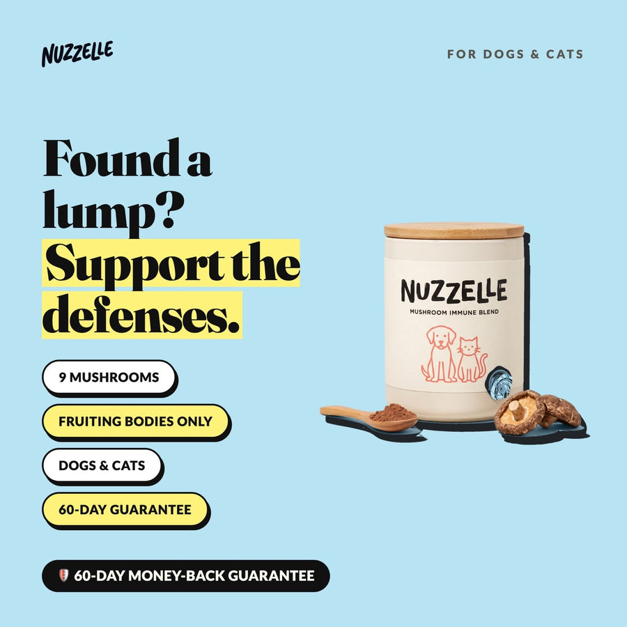 Nuzzelle Mushroom Immune Blend for dogs and cats