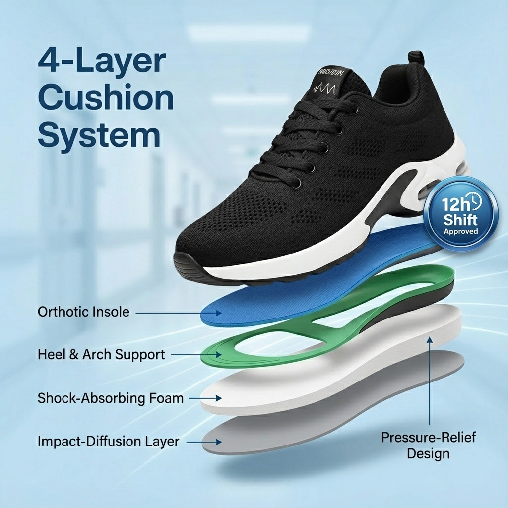 Orthora™ Pro – 12-Hour Shift Shoes for Heel & Plantar Fasciitis Relief (Unisex) (Copy)