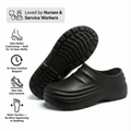 NursePro™ 12-Hour Shift Clogs – Built-In Arch Support for Plantar Fasciitis, Wide Toe Box, Non-Slip