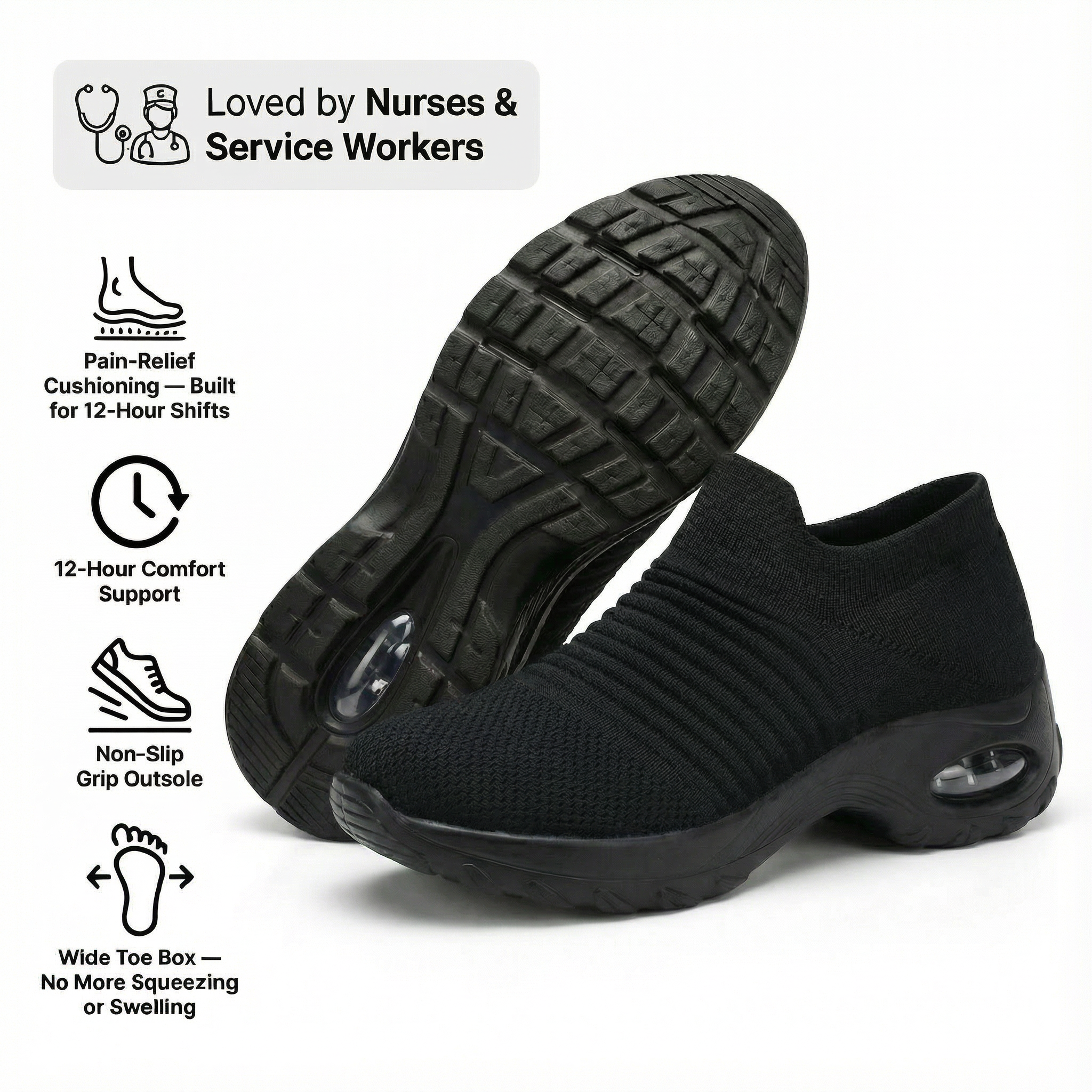 Breathable No-Tie Stretch Shoes (BOGO)