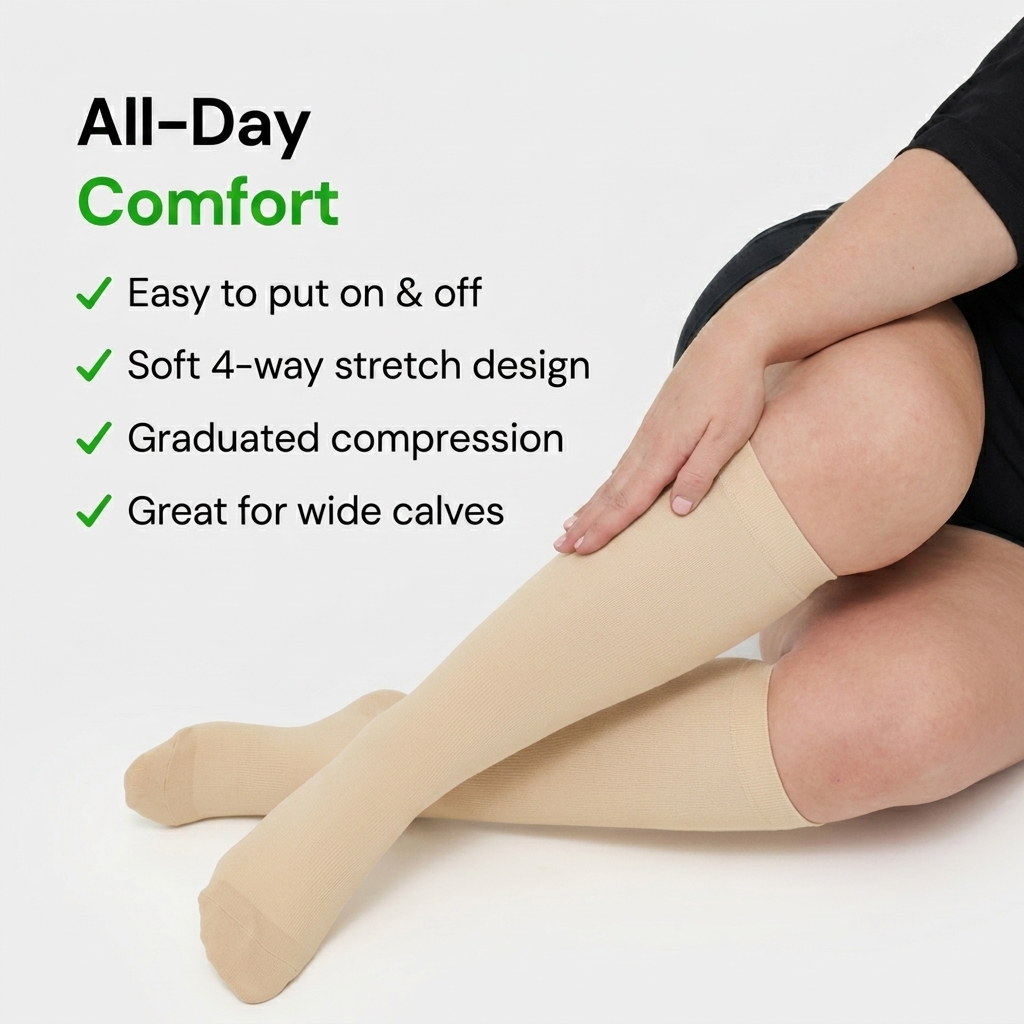 OrthoFlow™ Compression Socks - Tan