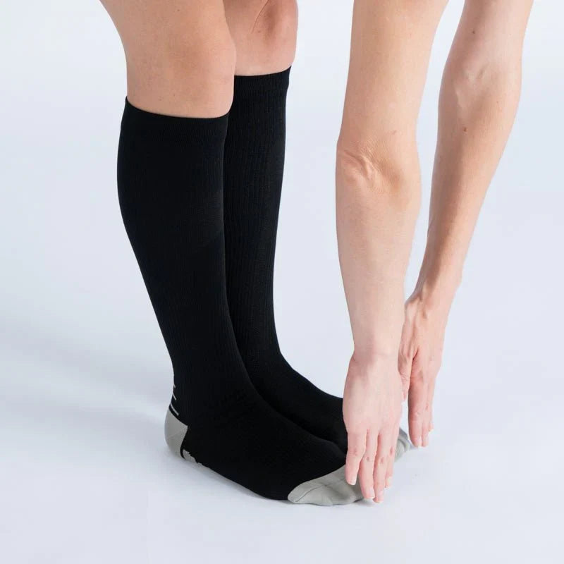 OrthoFlow™ Compression Socks - Black White