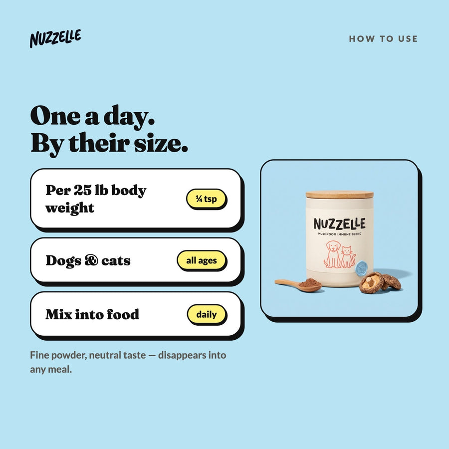 How to use Nuzzelle Mushroom Immune Blend