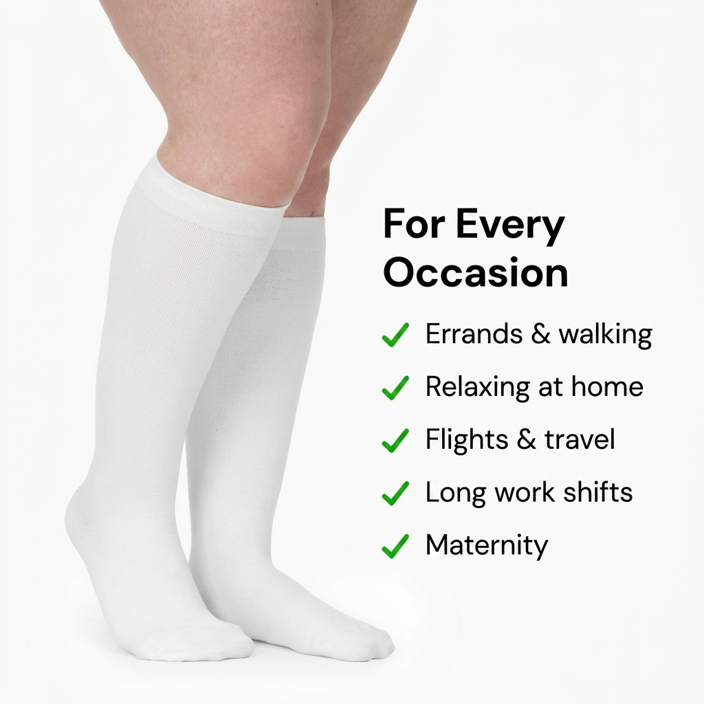 OrthoFlow™ Compression Socks - Black White